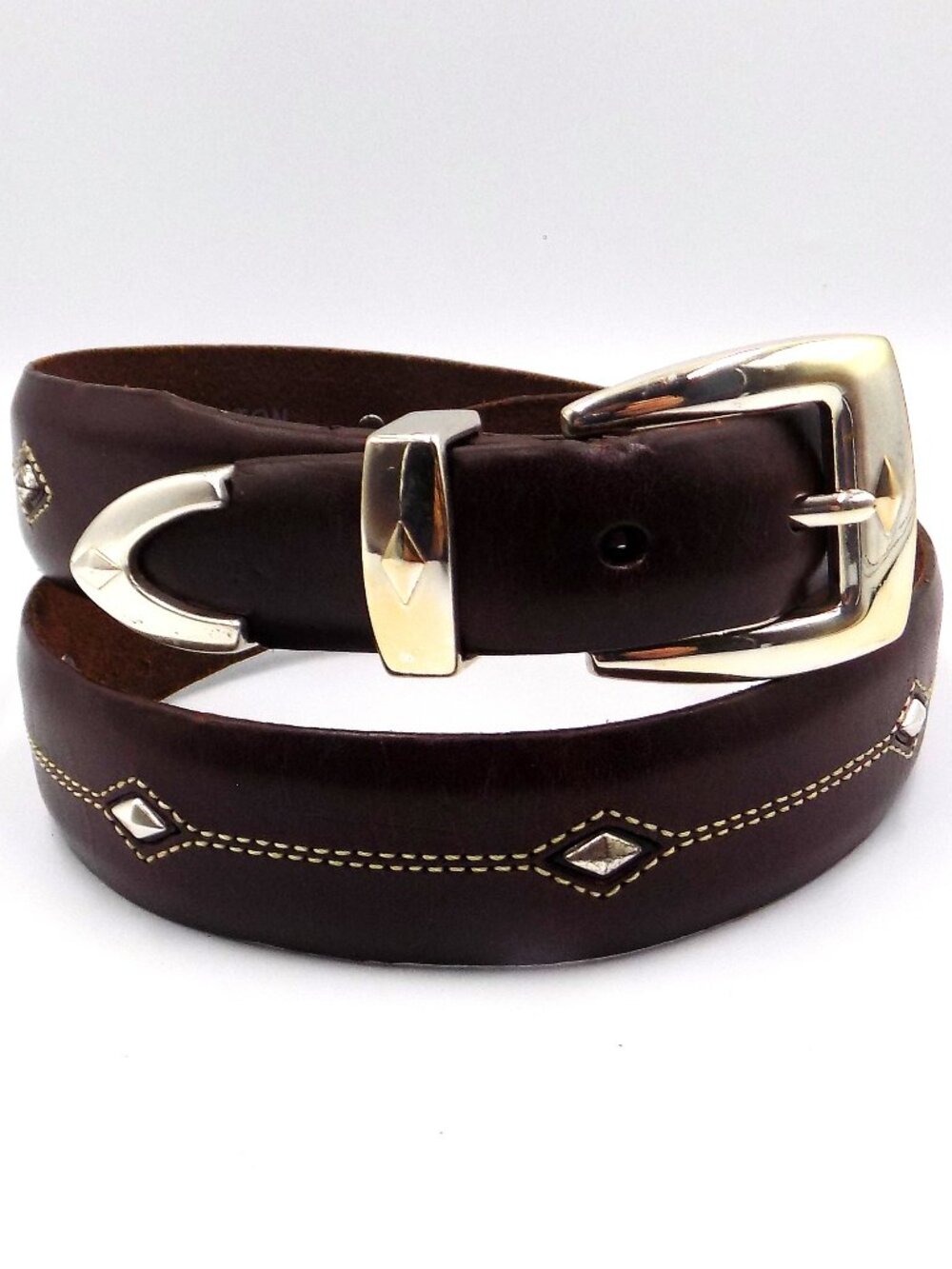 Brighton Denver Diamond Western Leather Belt Size 30